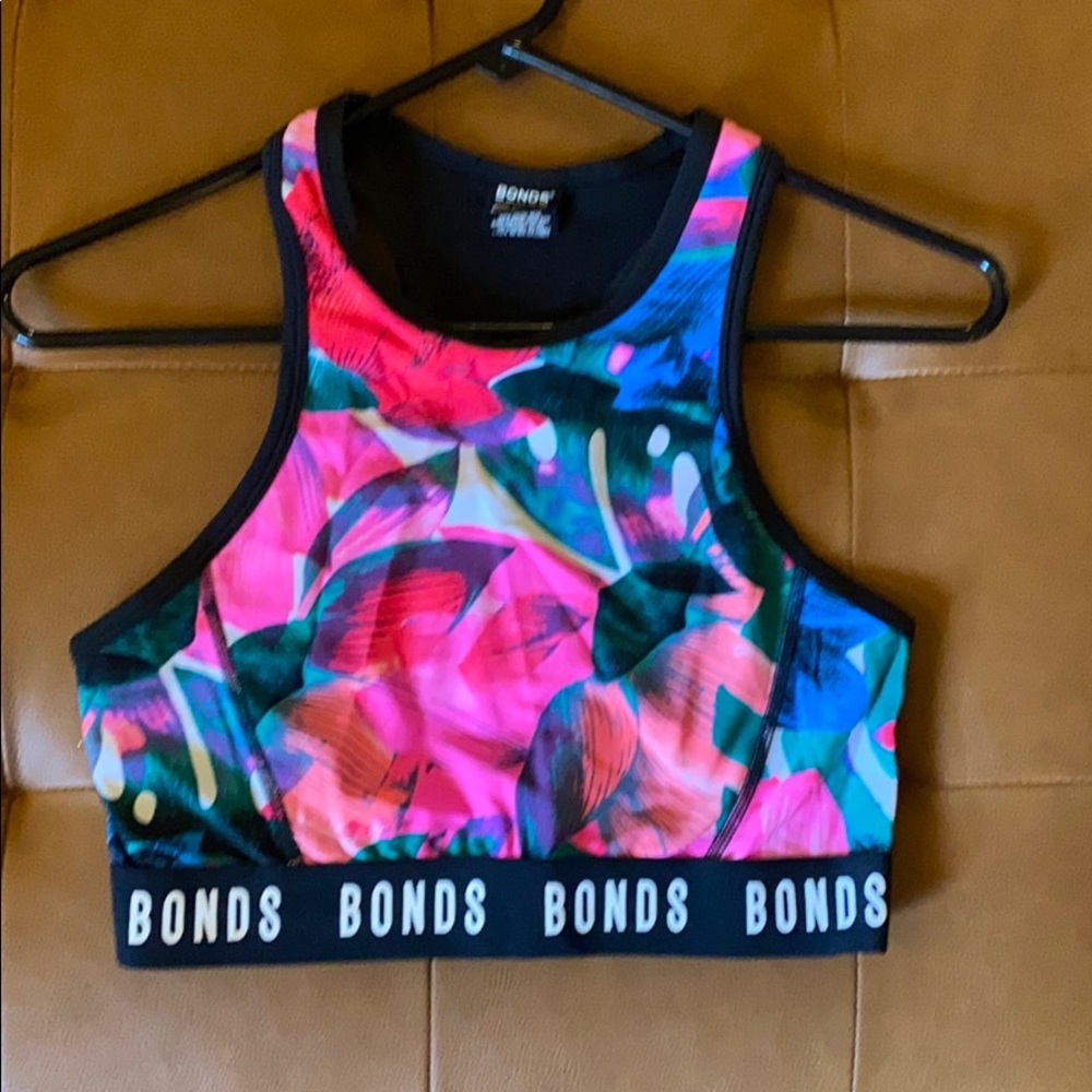 Floral print sports bra